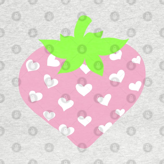 Pink Strawberry Heart by FunkyBlossoms